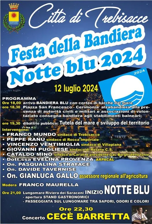 l'immagine può contenere il manifesto della festa della bandiera blu notte blu 2024