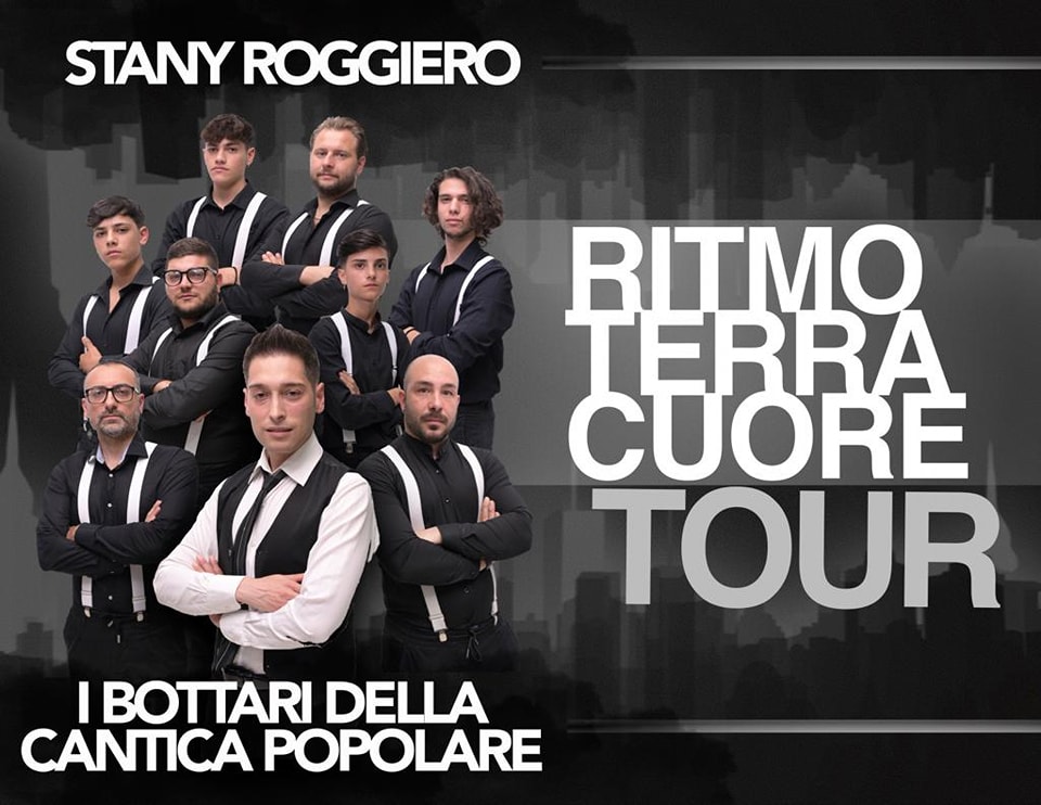 locandina concerto Stany Roggiero e I Bottari della Cantica Popolare a Roseto Capo Spulico