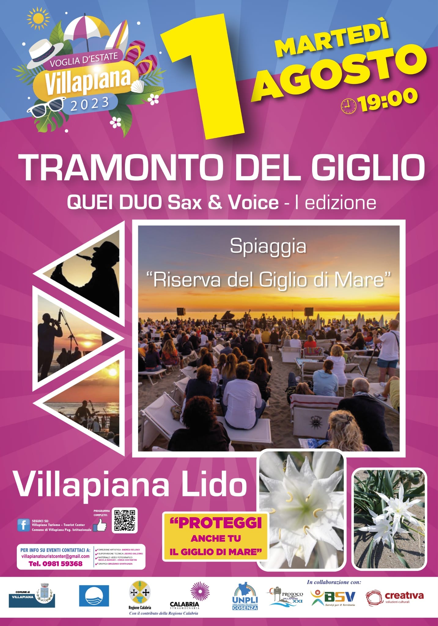 locandina concerto al tramonto a villapiana