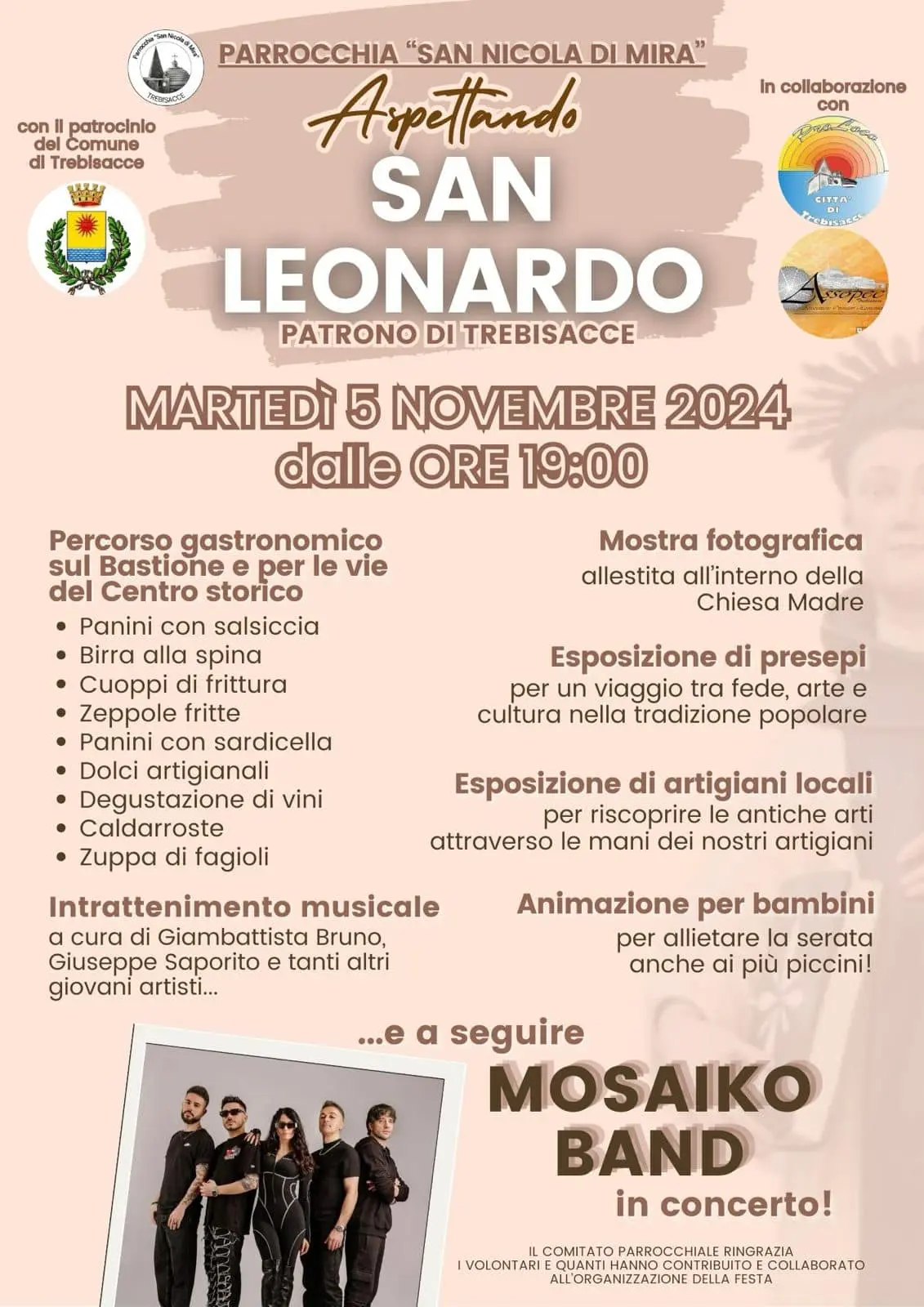 locandina programma festa aspettando san leonardo a trebisacce